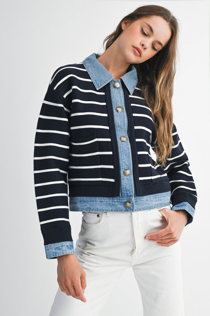 Harbor Knit Cardigan - Navy