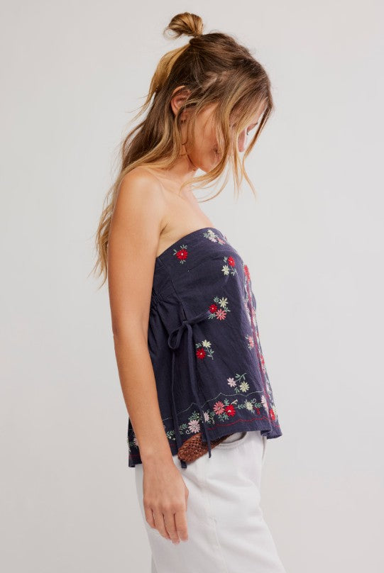 Dolly Days Tube Top - Navy