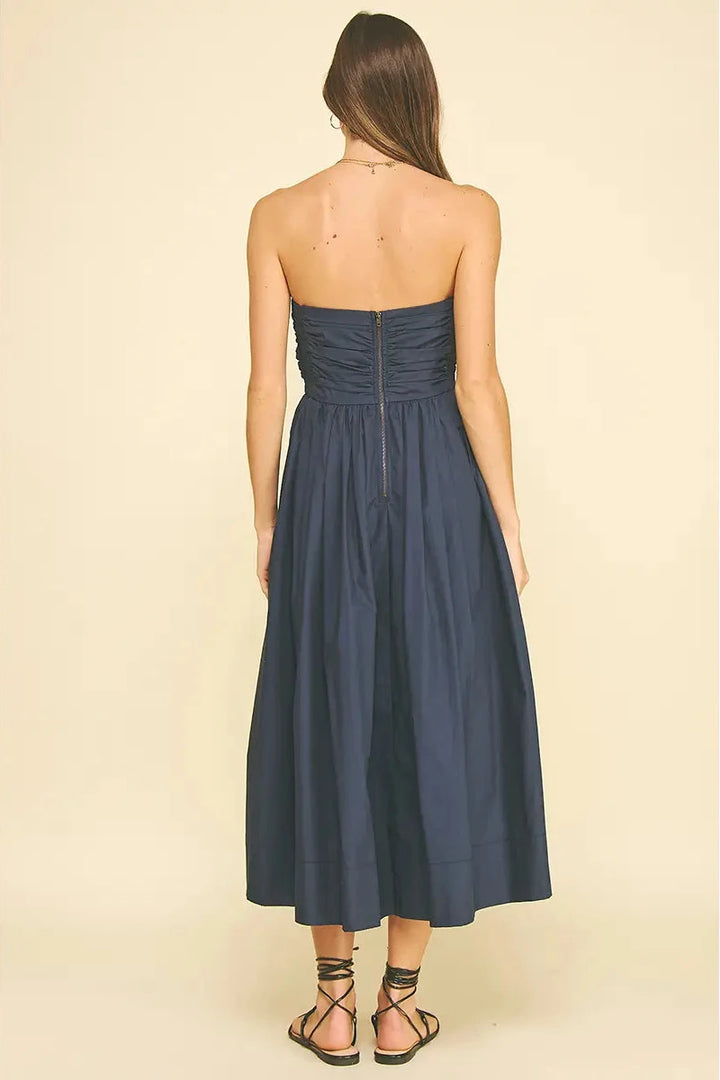 Samantha Midi Dress - Navy
