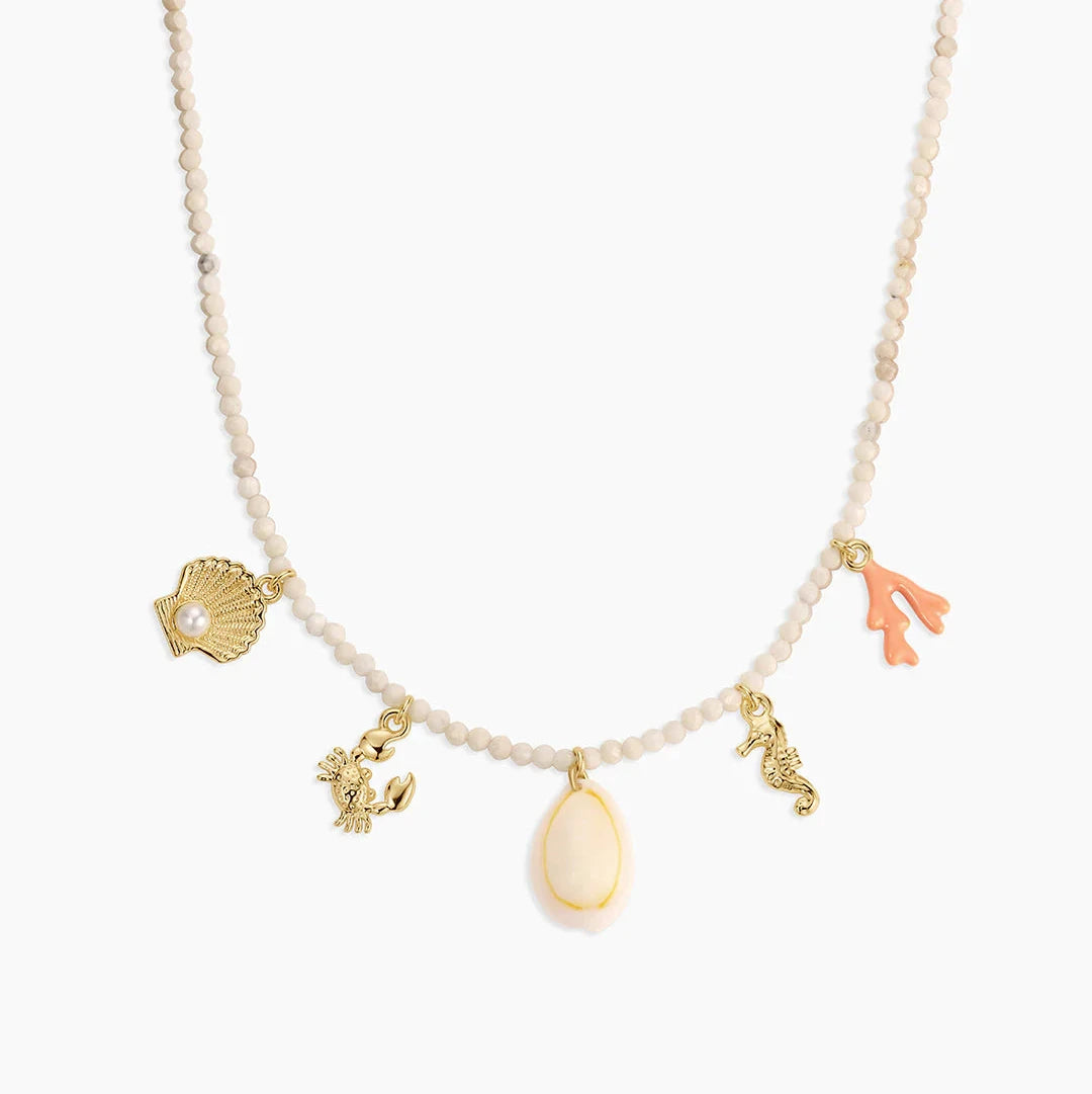 Ocean Mini Charm Necklace - Gold