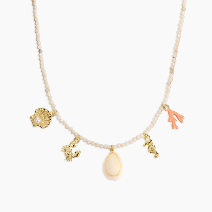 Ocean Mini Charm Necklace - Gold