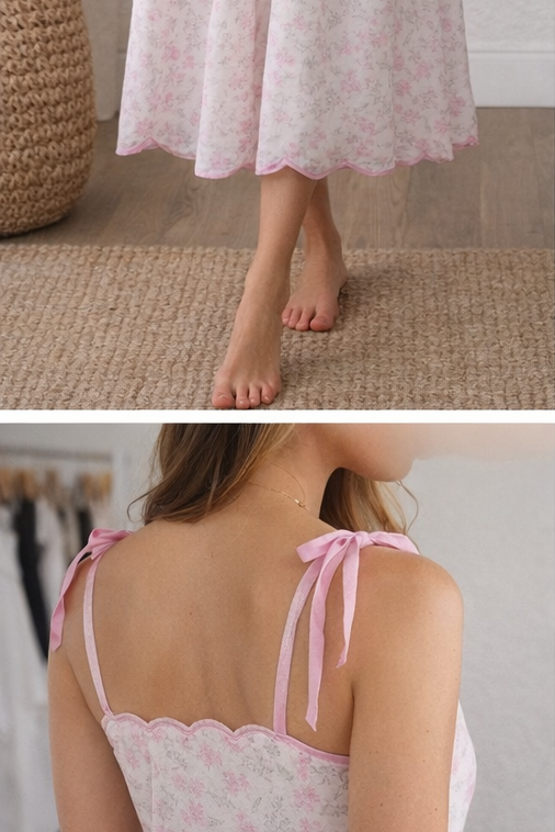 Pink Petal Midi Dress