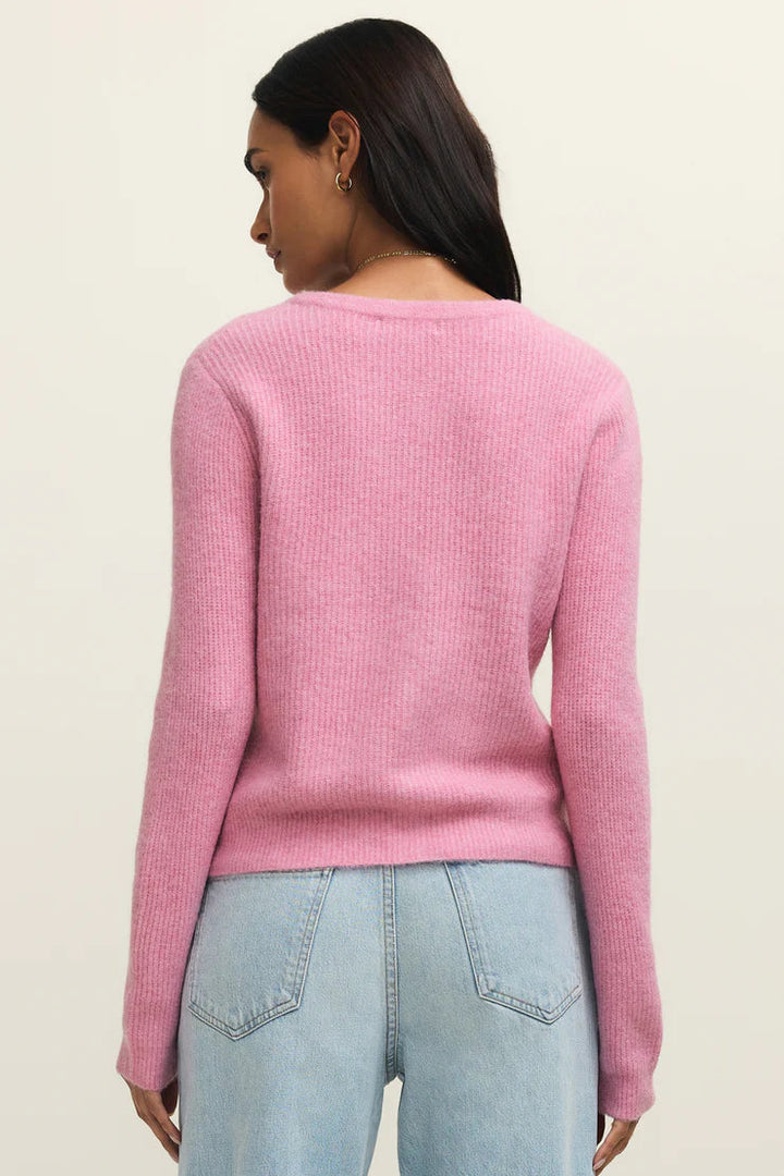 Medina Rib Cardigan - Pink Crush