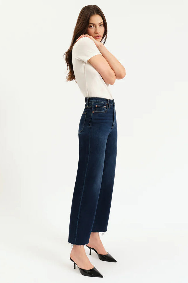 Pleaser High Rise Wide Ankle Jean - Magic Hour