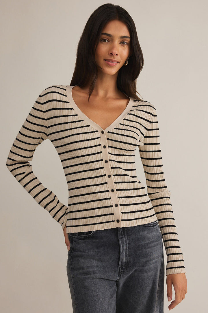 Jordana Stripe Sweater - Sandshell