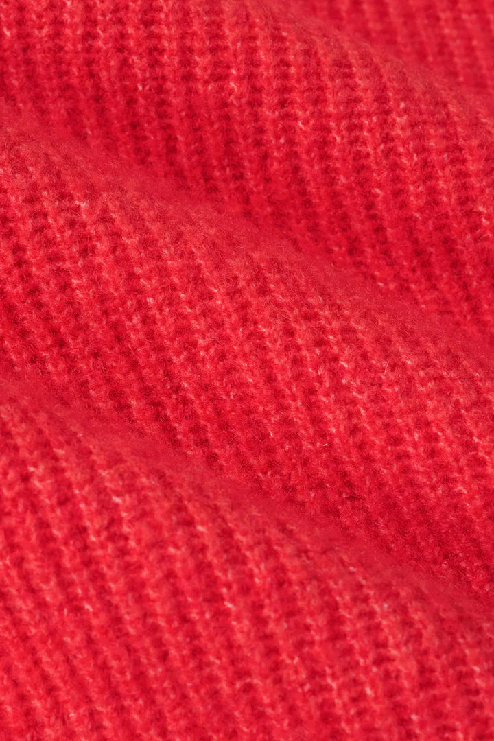 Medina Rib Cardigan - Red Lotus