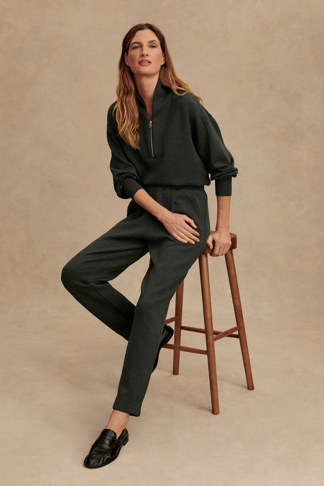 Rolled Cuff Pant 25 - Olive Marl