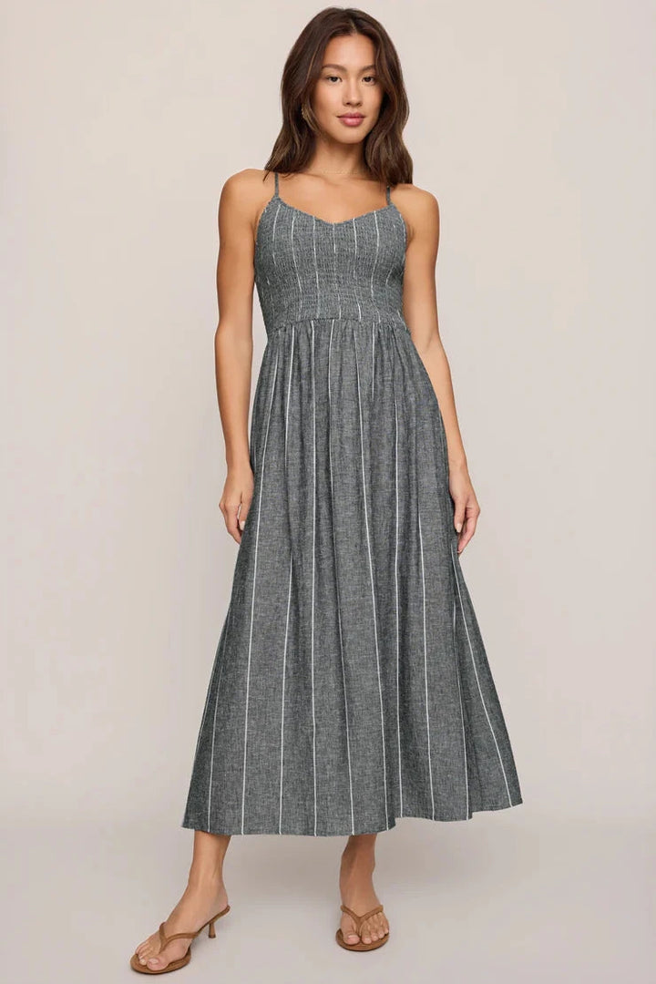Romy Striped Maxi Dress - Eclipse