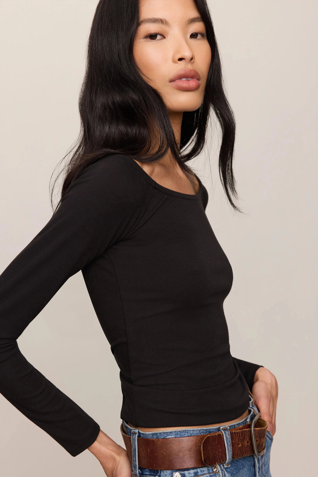 Sabrina Second Skin Top - Black