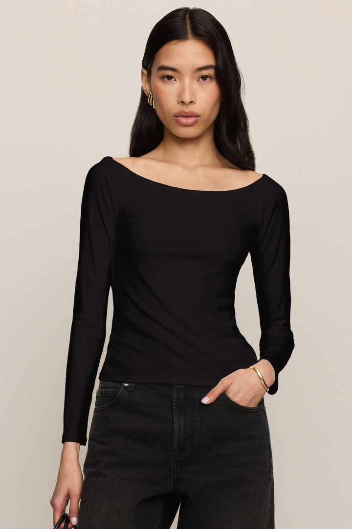 Sabrina Second Skin Top - Black
