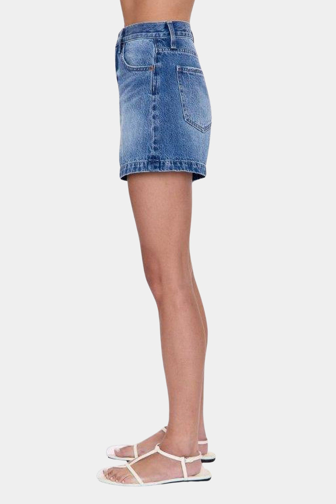 Saige High Rise A-Line Short - Safari