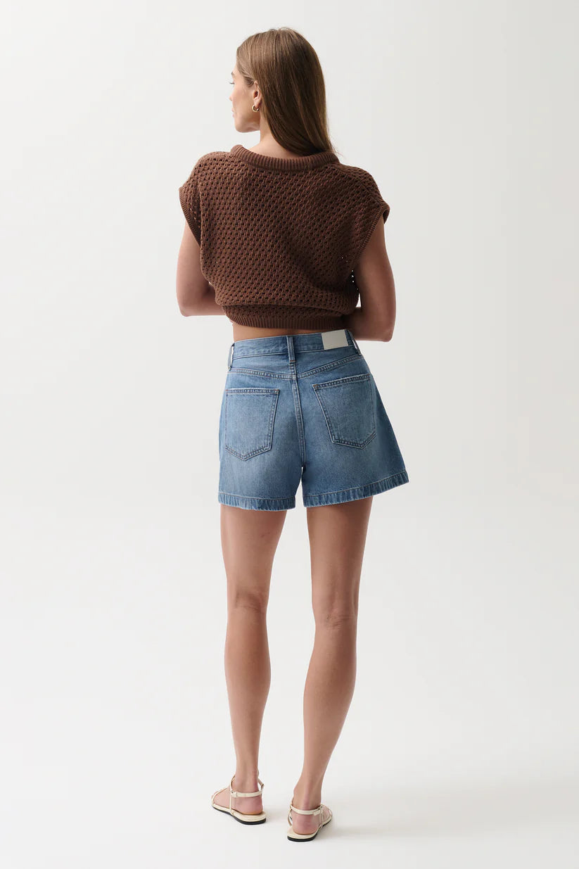 Saige High Rise A-Line Short - Sail Away