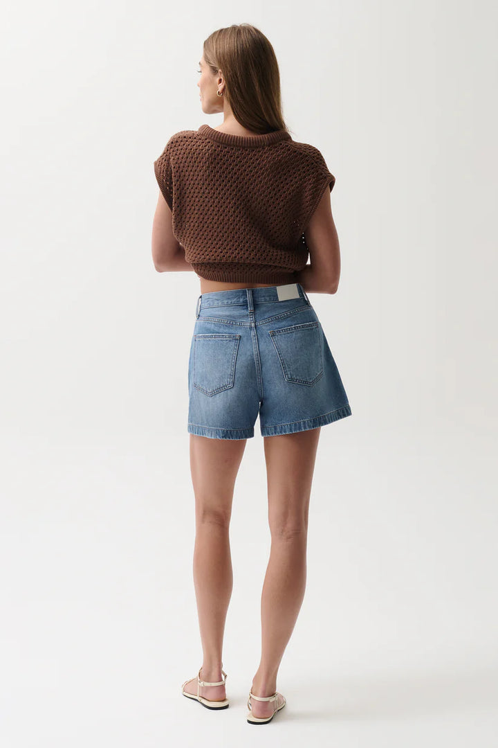 Saige High Rise A-Line Short - Sail Away