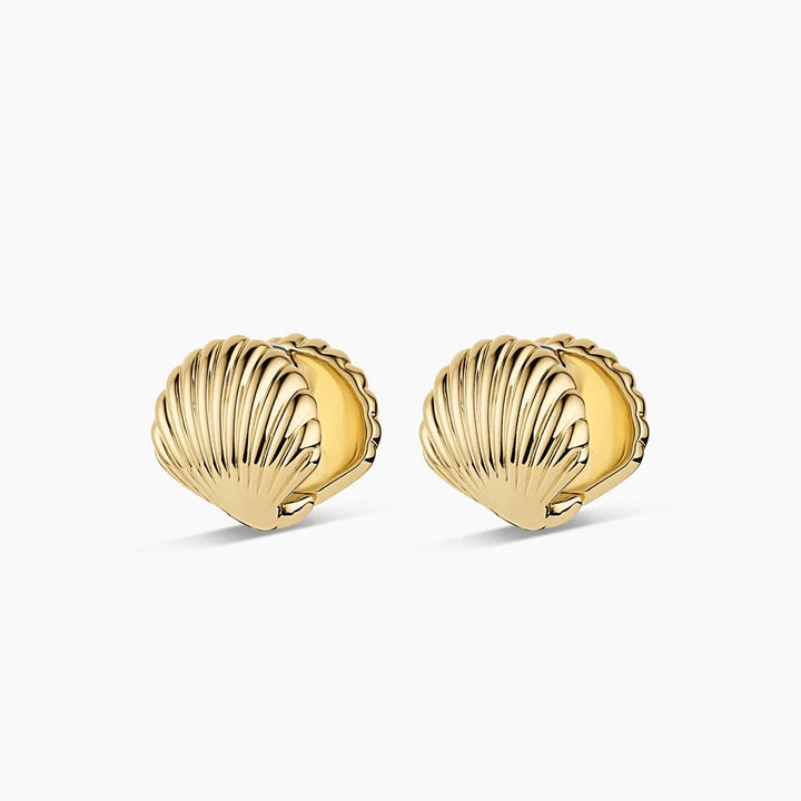 Scallop Wrap Huggies - Gold