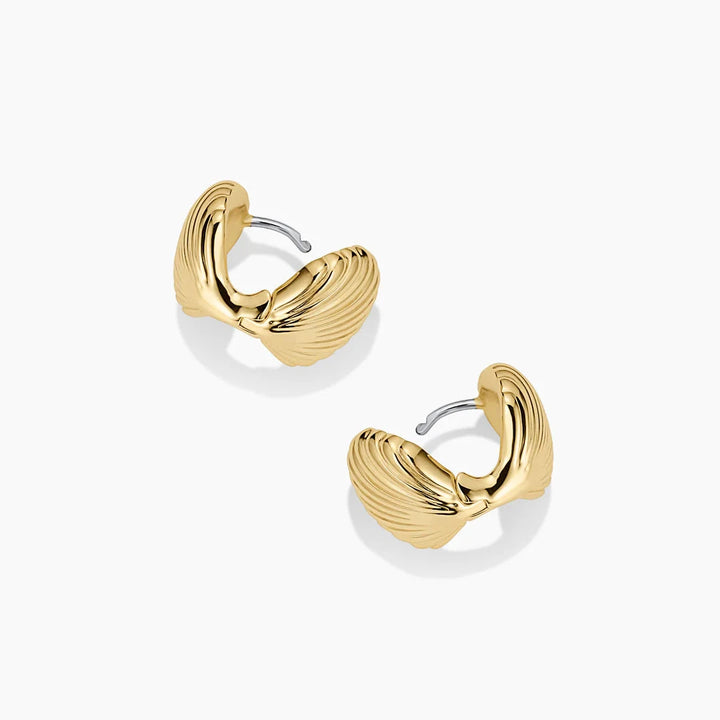 Scallop Wrap Huggies - Gold