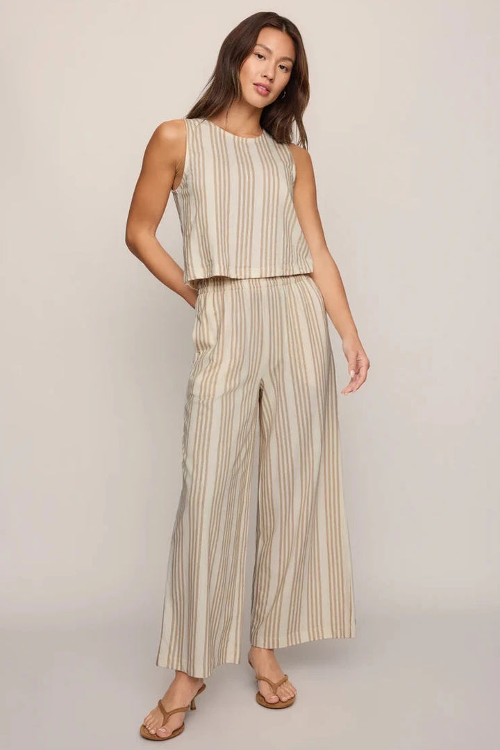 Sloane Knit Striped Tank - Cloud