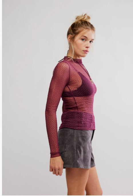 Minding My Business Top - Crushed Berry