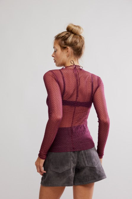 Minding My Business Top - Crushed Berry