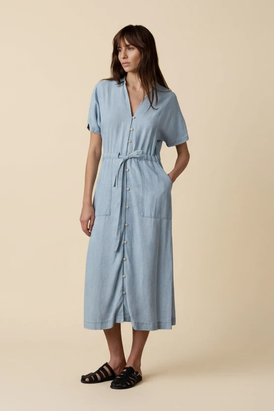 Tried & True Oakly Midi Dress - Arctic Sea Wash