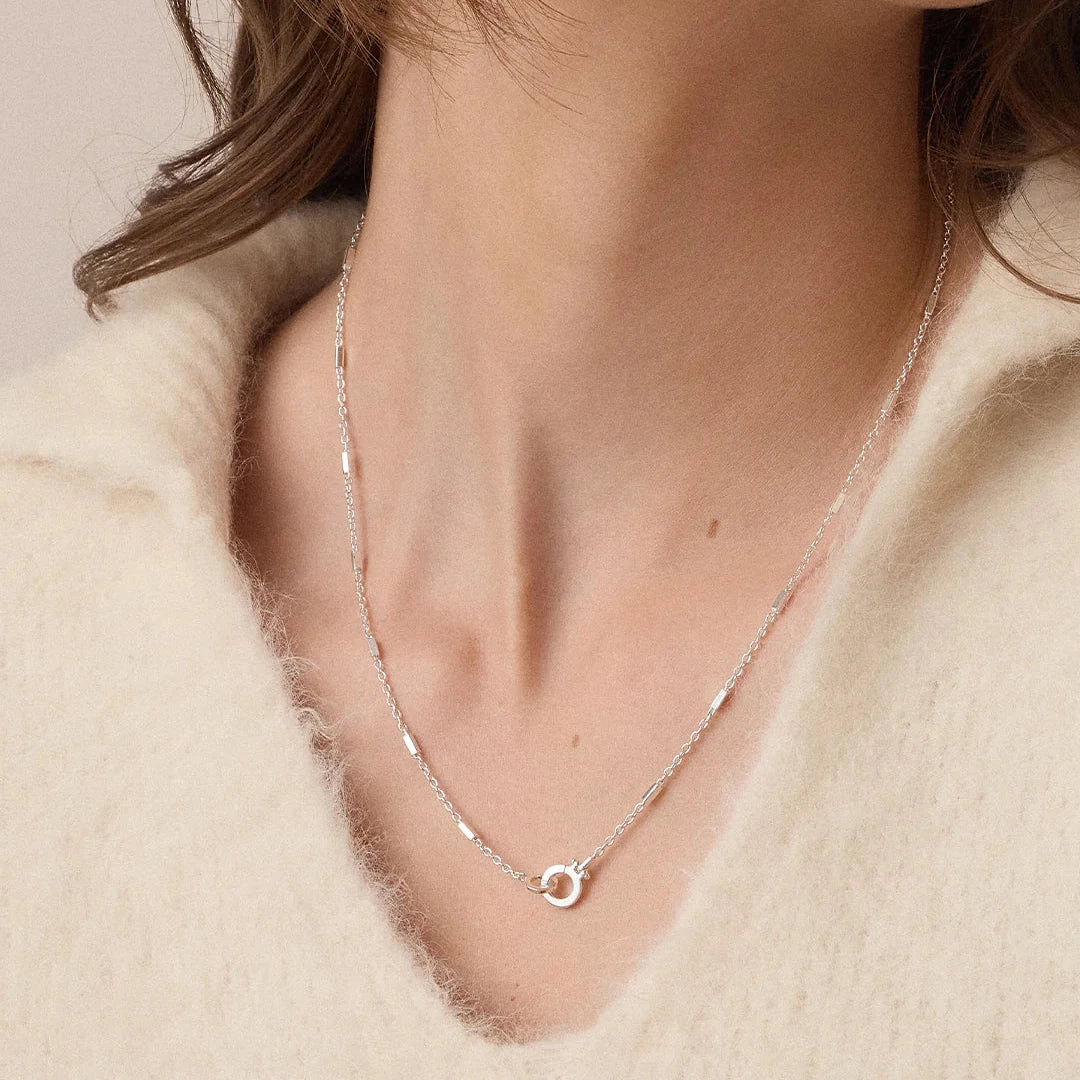 Tatum Necklace - 19 In Silver