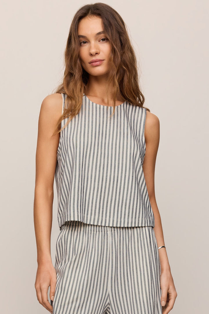 Z Supply Sloane sleeveless striped knit top in Eclipse