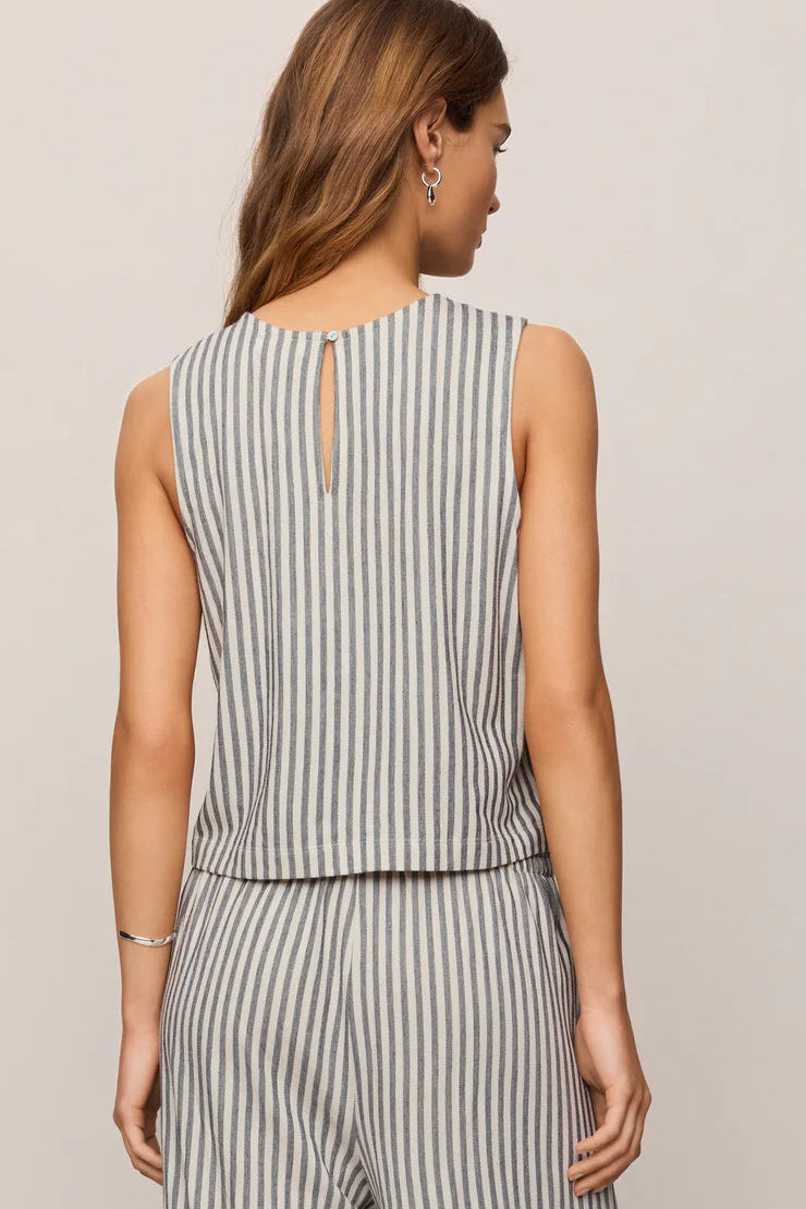 Sloane striped crew neck tank in Eclipse - Z Supply