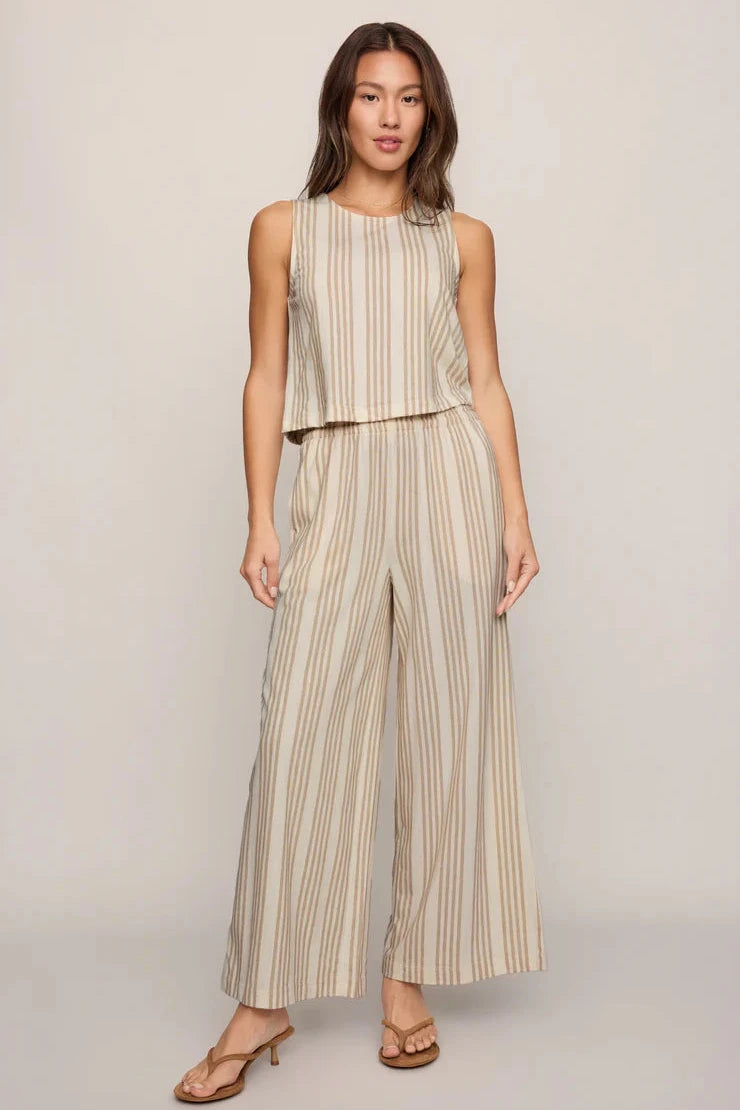 Sloane Knit Striped Tank - Cloud