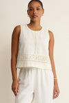 Sloane Embroidered Top - White