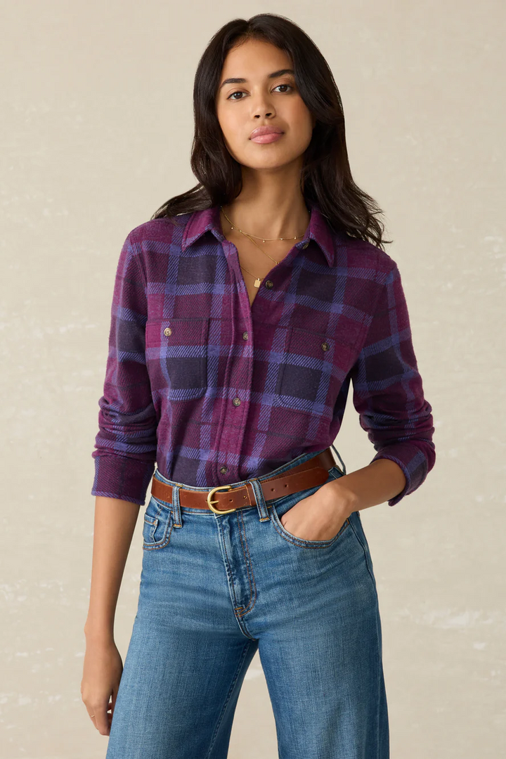 Legend Sweater Shirt - Snowberry Plaid