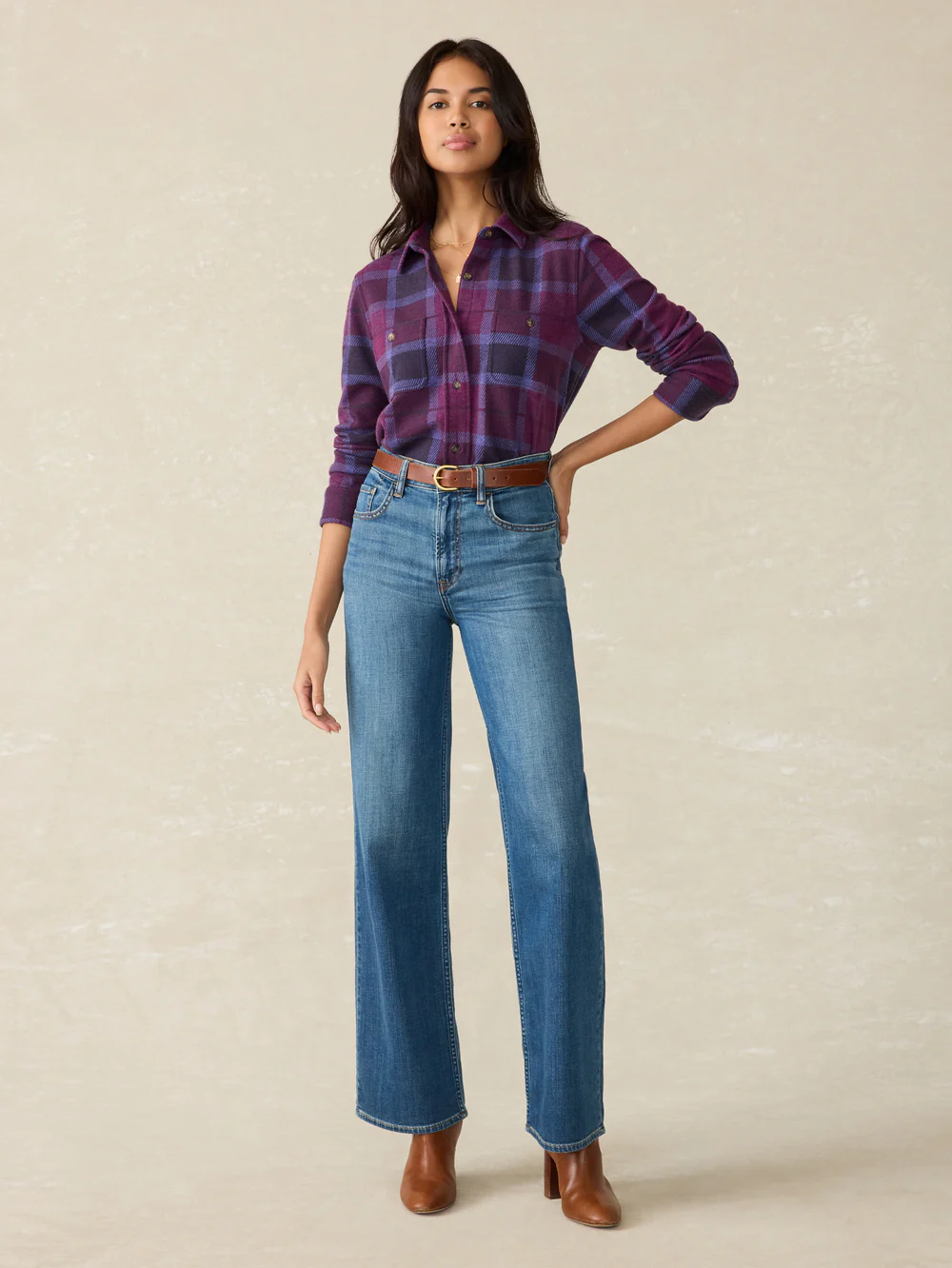 Legend Sweater Shirt - Snowberry Plaid