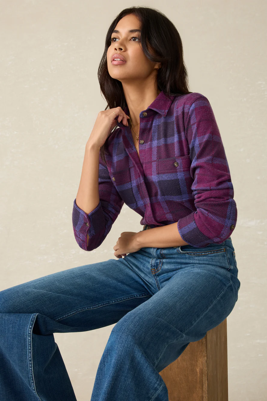 Legend Sweater Shirt - Snowberry Plaid