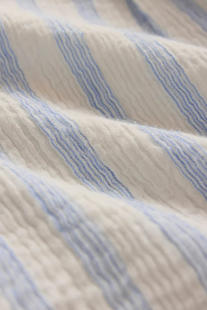 Daylight Striped Airy Gauze Shorts - Sea Salt