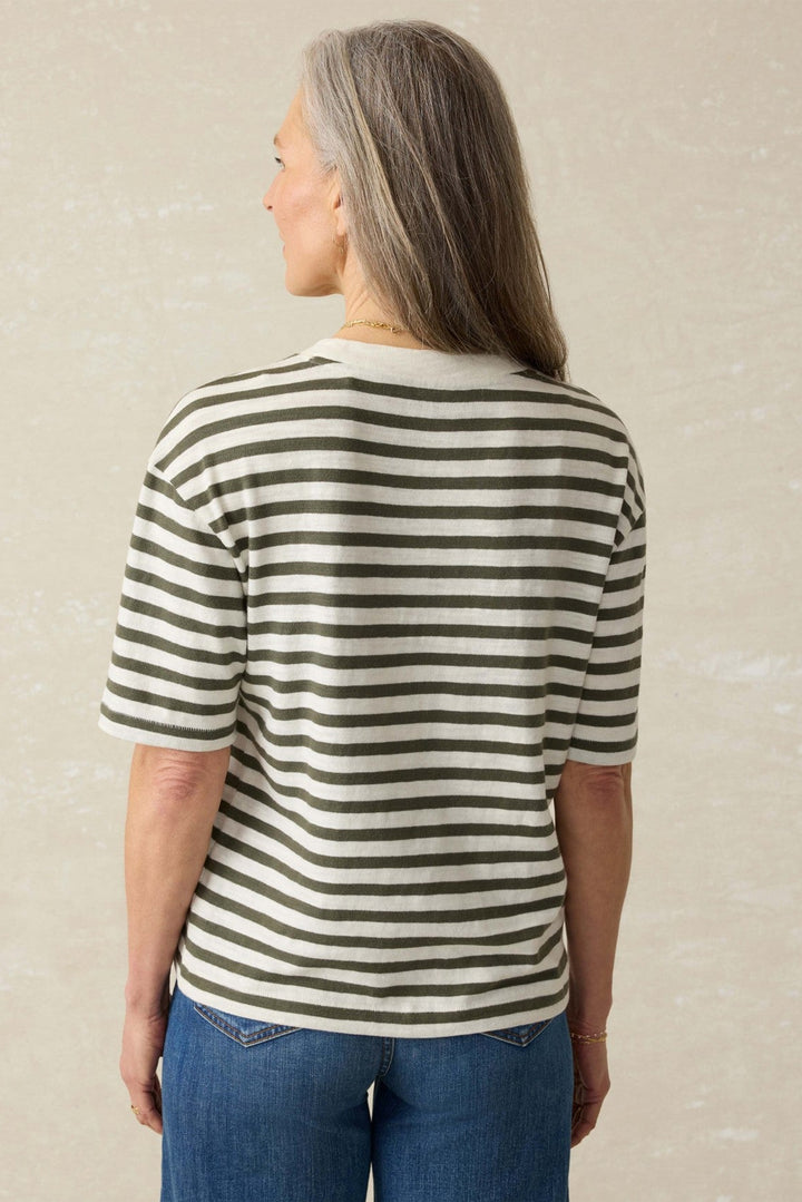 Sunwashed Slub Vintage Tee - Brookline Stripe