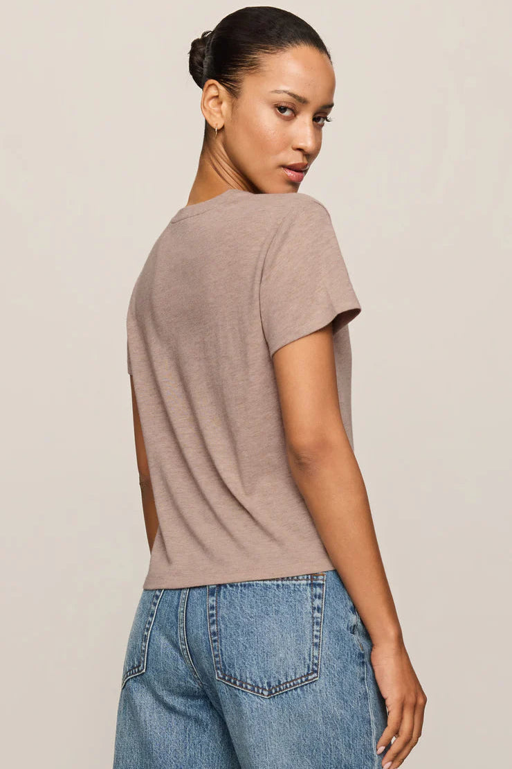 Tourist Airy Knit Tee - Heather Ash