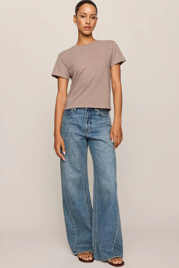 Tourist Airy Knit Tee - Heather Ash