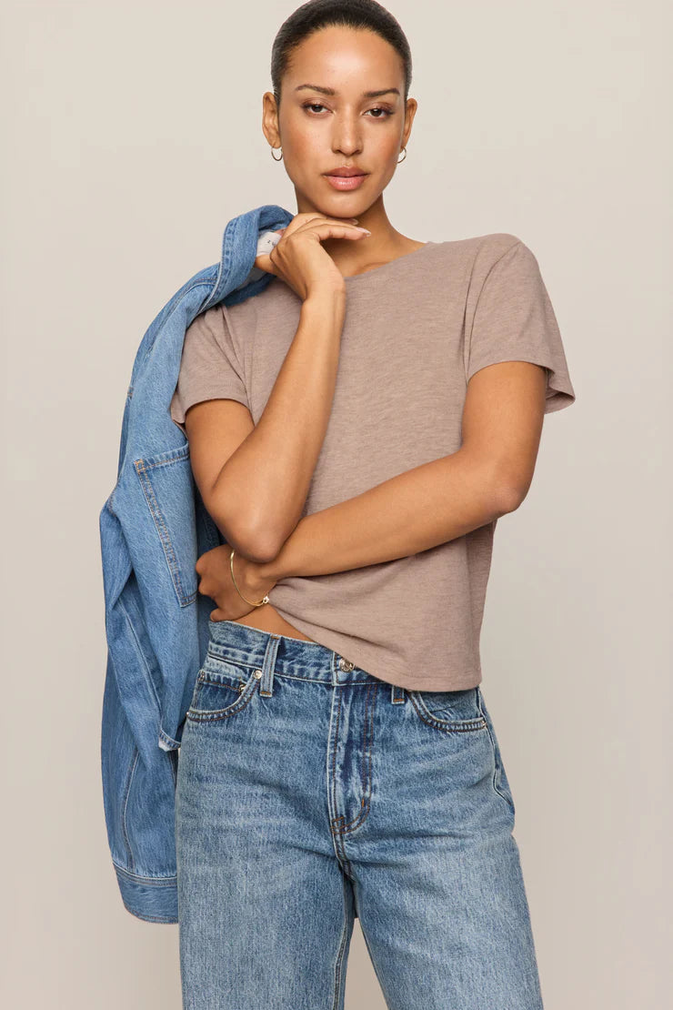 Tourist Airy Knit Tee - Heather Ash