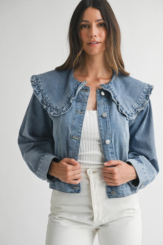 Lily Scalloped Denim Jacket