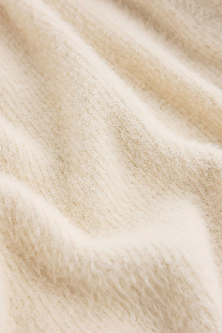 Sadira Fluffy Cardigan - Warm White