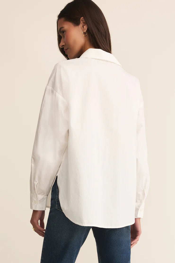 Elevated Poplin Shirt - White