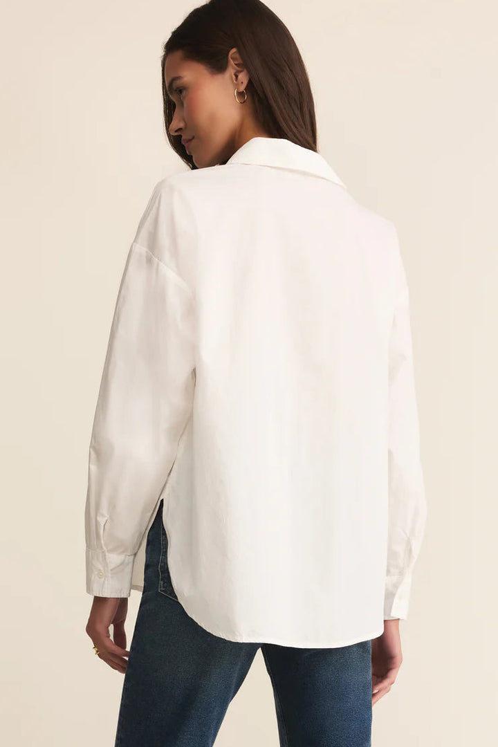 Elevated Poplin Shirt - White