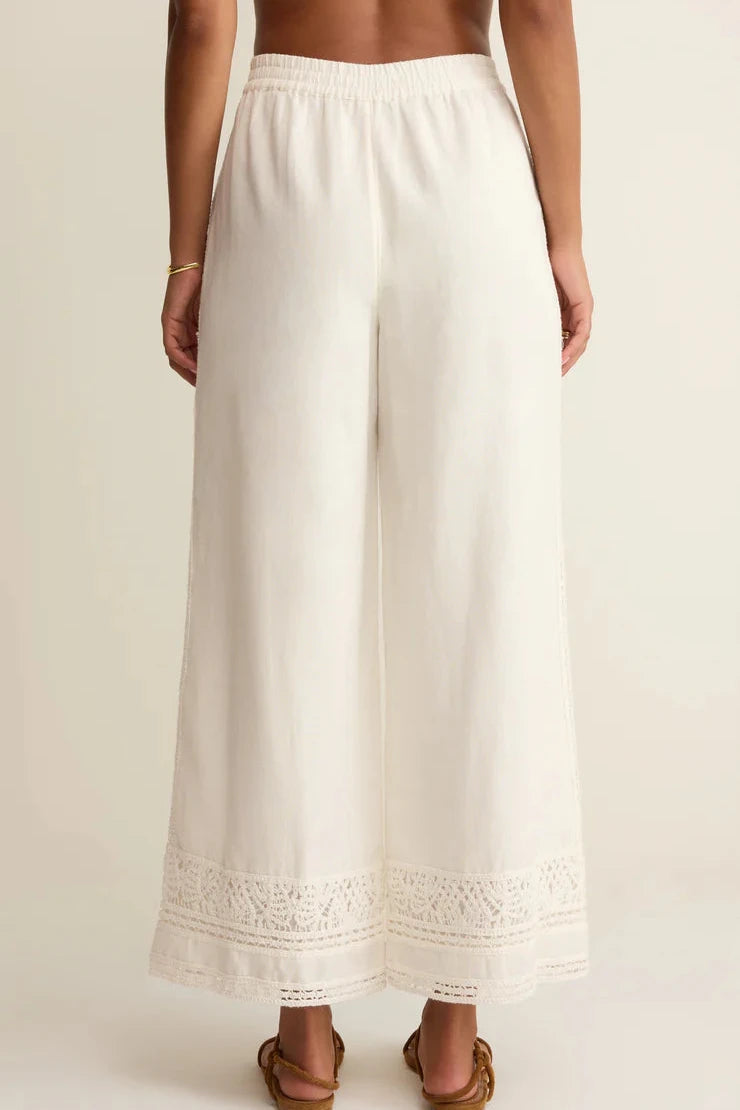 Scout Embroidered Pant - White
