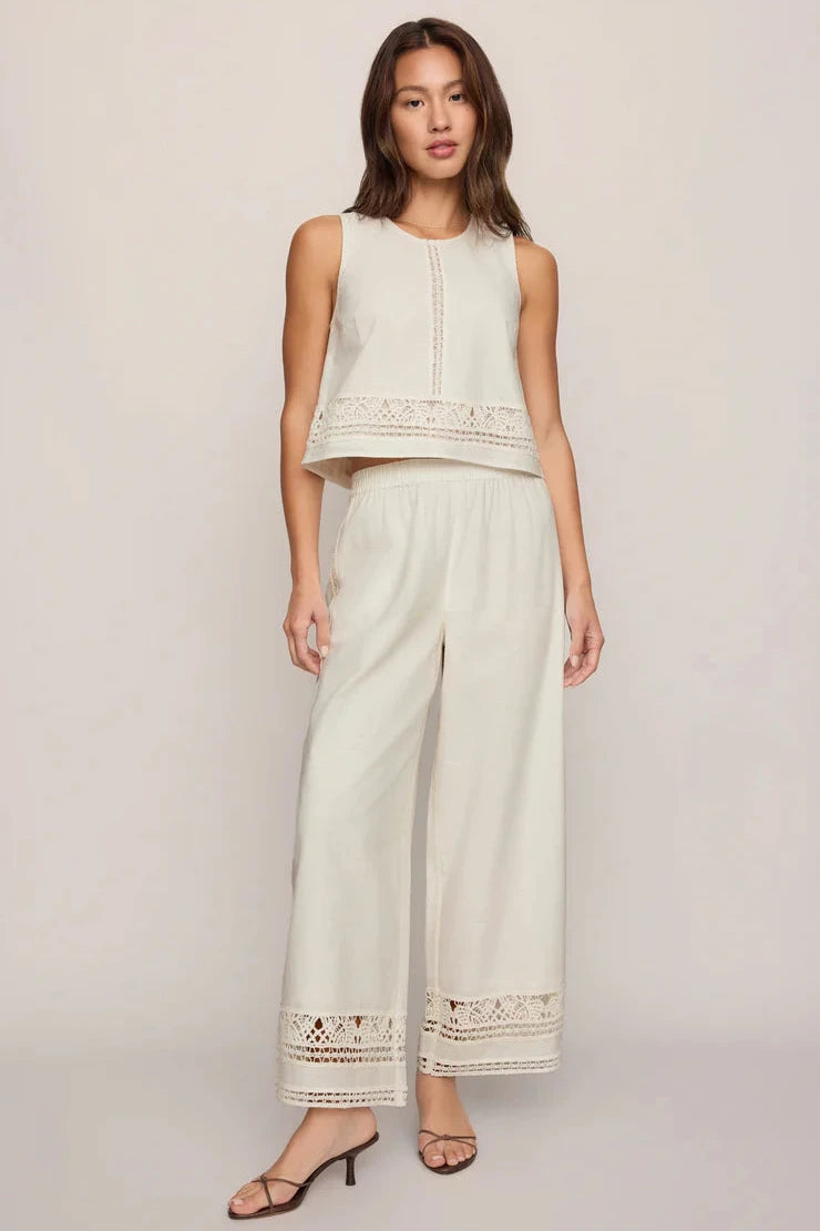 Sloane Embroidered Top - White