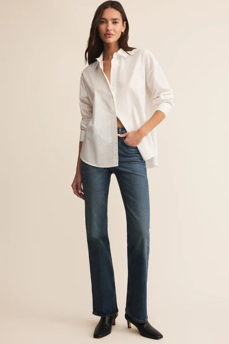Elevated Poplin Shirt - White