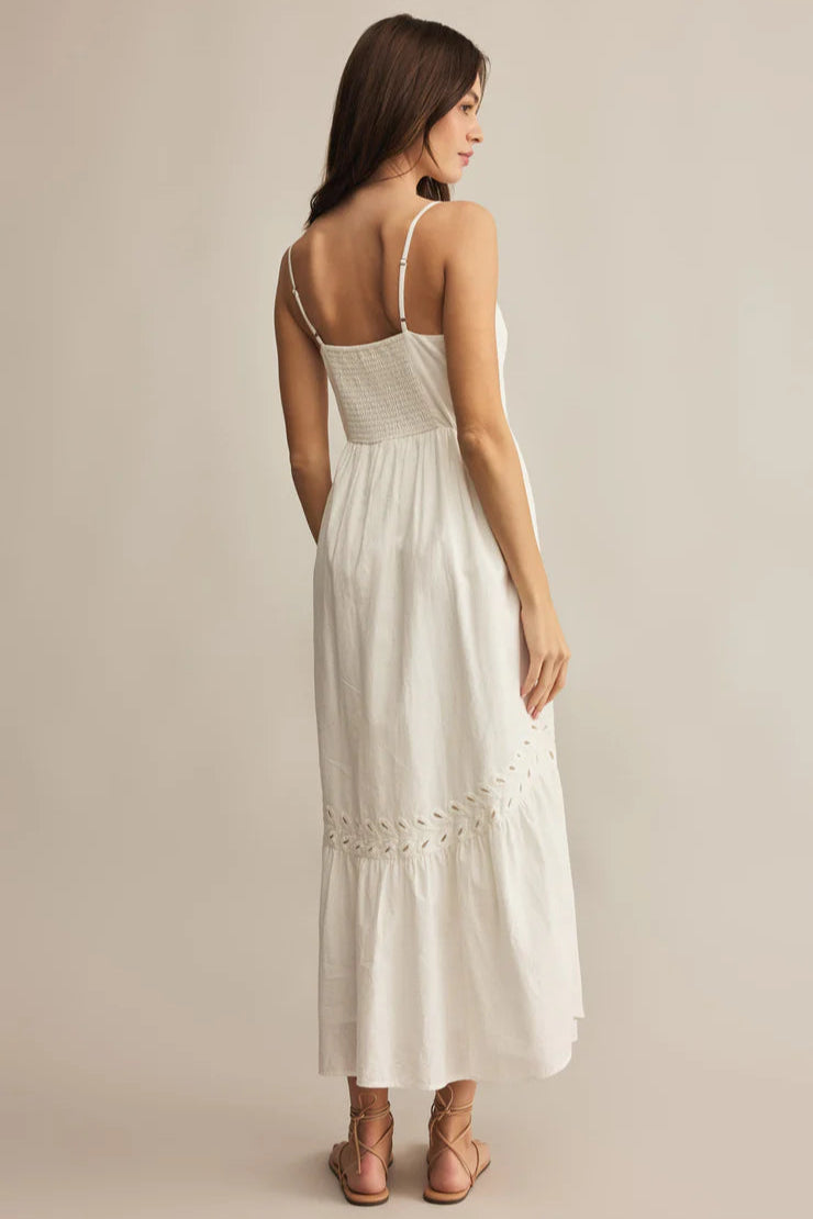Citadelle Embroidered Linen Maxi Dress - White