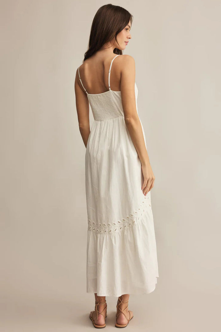Citadelle Embroidered Linen Maxi Dress - White