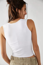 Clean Lines Muscle Cami - White