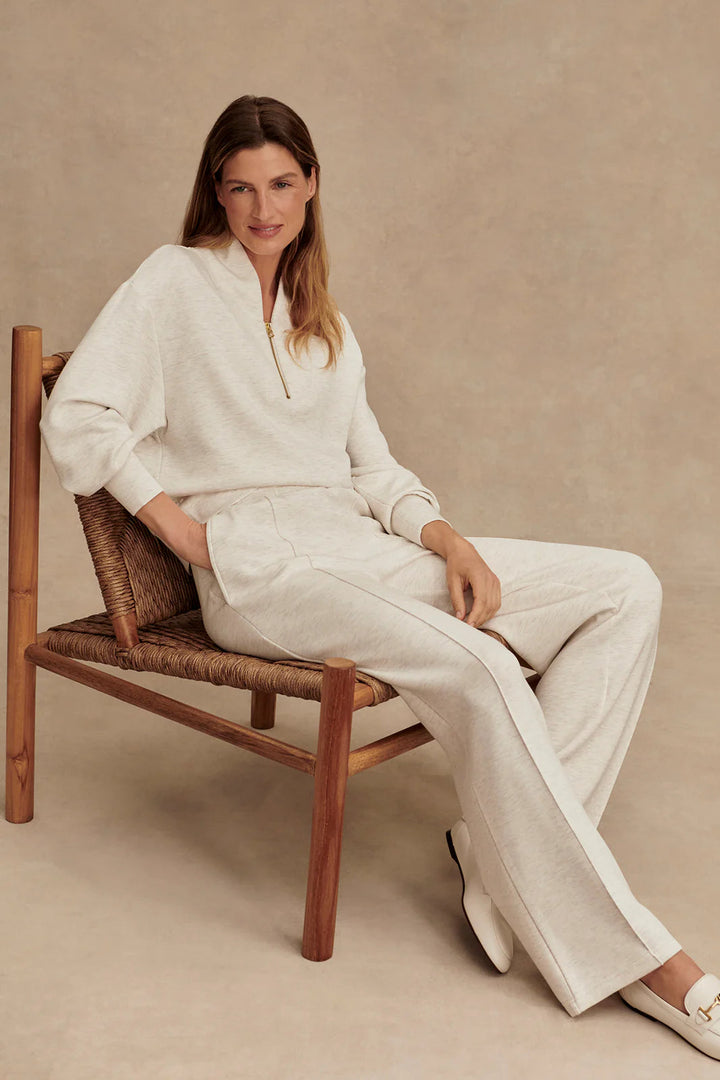 The Wide Leg Pant 28 - Ivory Marl