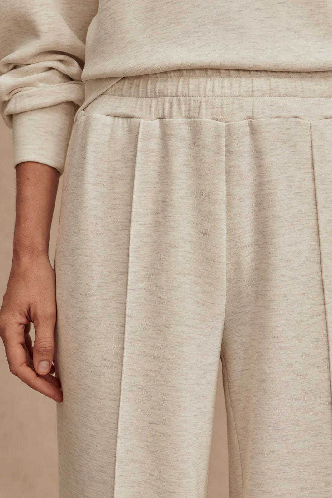 The Wide Leg Pant 28 - Ivory Marl