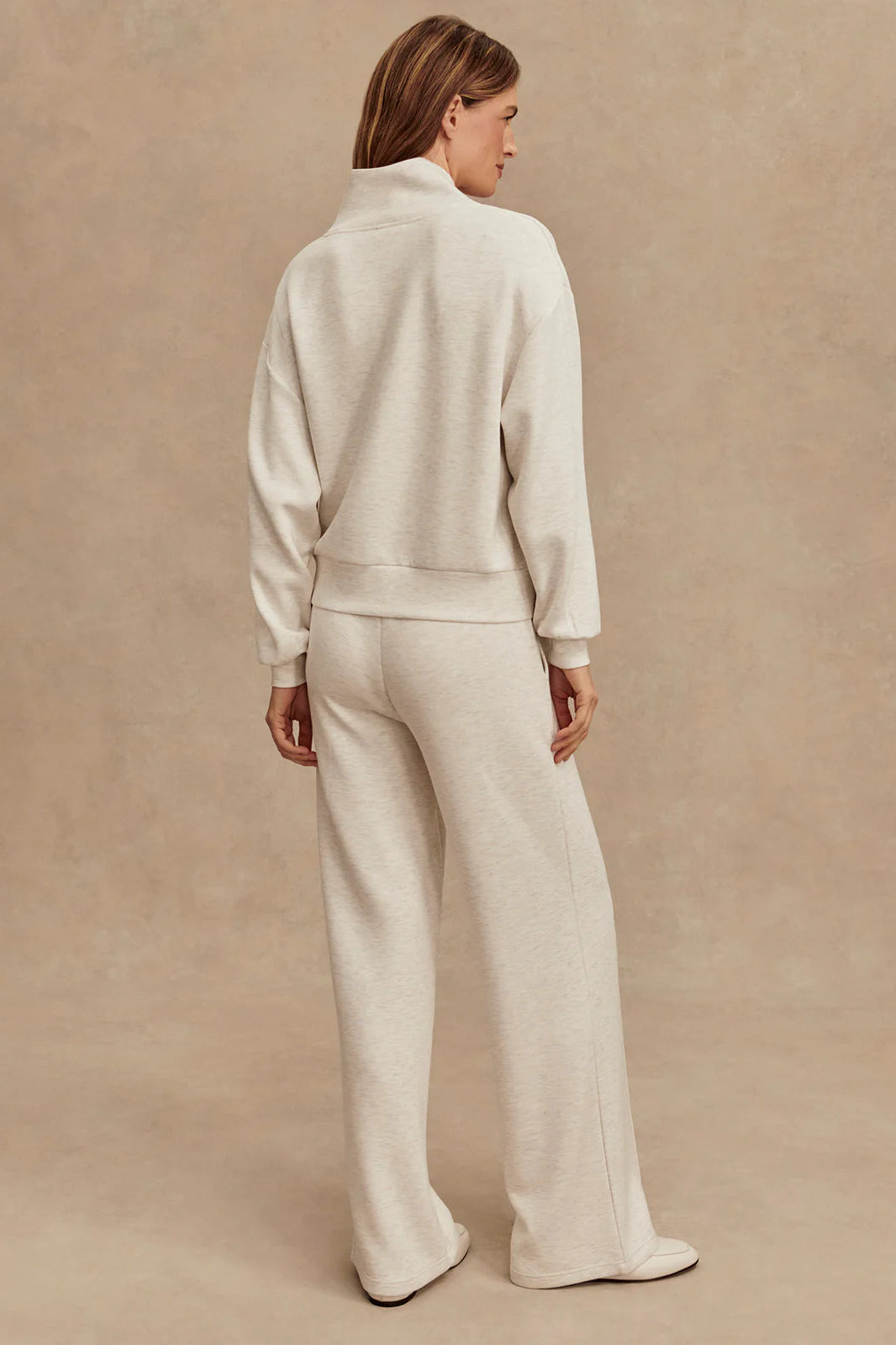 The Wide Leg Pant 28 - Ivory Marl