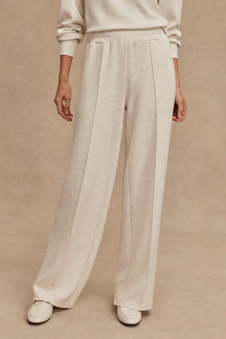The Wide Leg Pant 28 - Ivory Marl